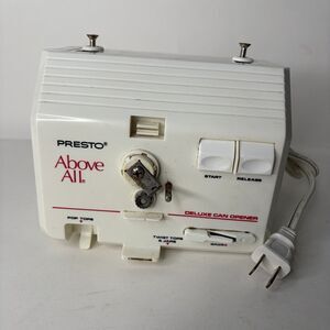 Vintage Presto Above All Deluxe Can Opener Under Cabinet Mount